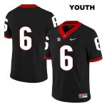 Youth Georgia Bulldogs NCAA #6 Kenny McIntosh Nike Stitched Black Legend Authentic No Name College Football Jersey YLU5454TR
